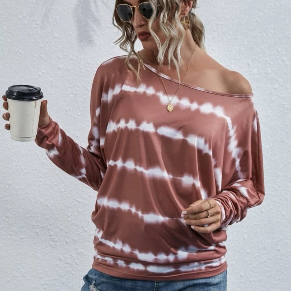 Tie dye bat winged sleeve t